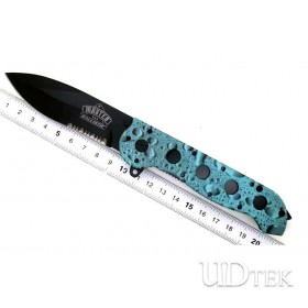 Folding knife with aviation Aluminum handle black blade knife  UD17022